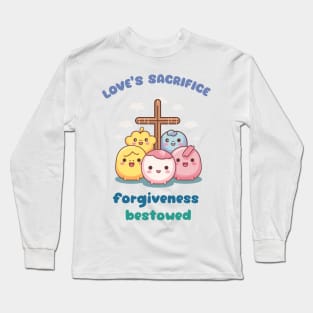 Good Friday RIP Jesus love's sacrifice forgiveness bestowed Long Sleeve T-Shirt